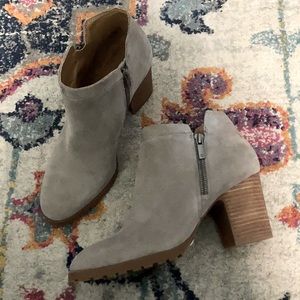 Lucky Brand Gray Booties/ Low Boots with Heel, Size 9